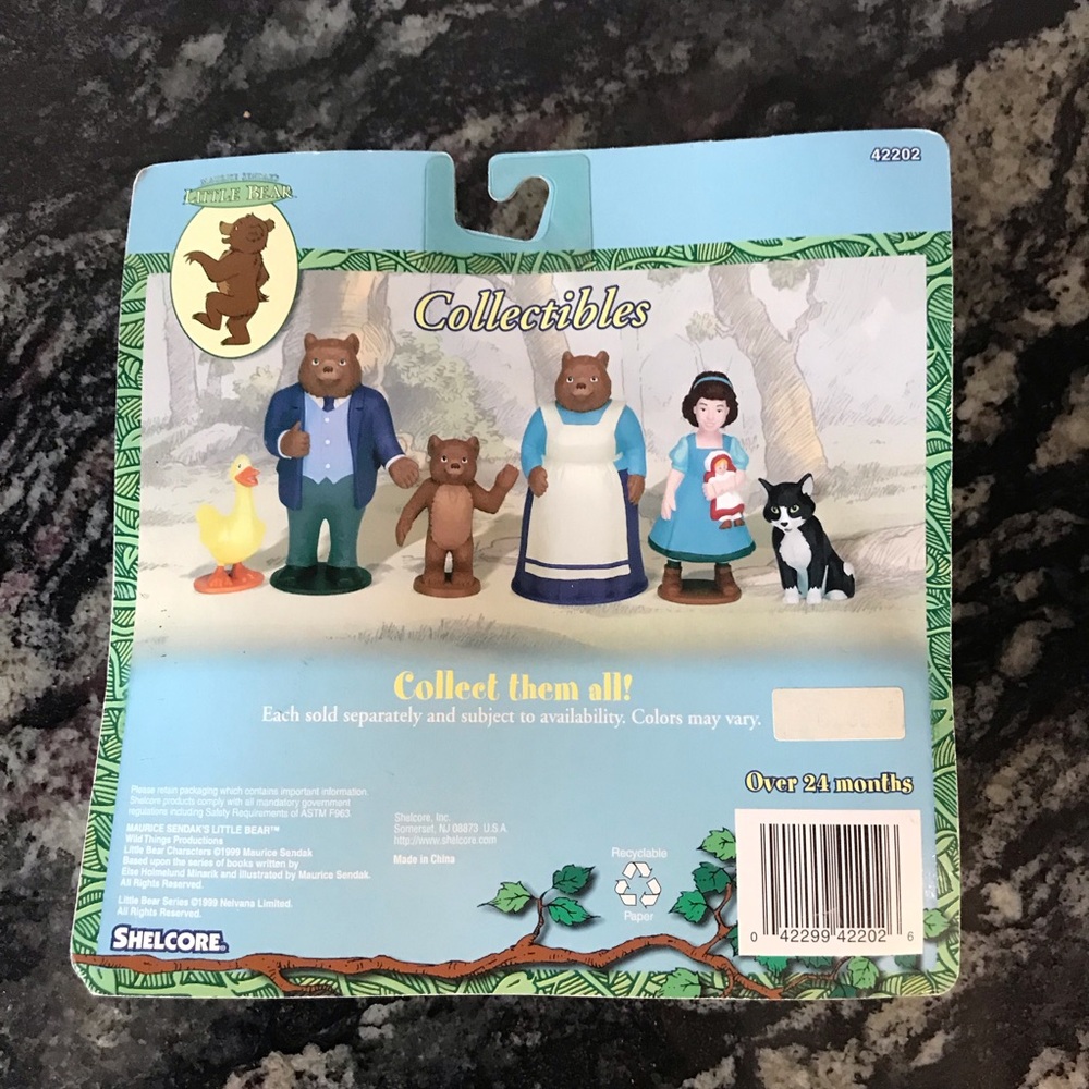 Vintage Maurice Sendak’s Little Bear Emily Lucy Cat & Duck Figure Toy 1999 NEW - Picture 2 of 7